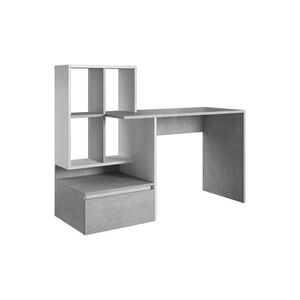 Psací stůl VILMA 2, beton/bílý mat obraz