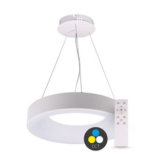 T-LED SMART TUYA Bílé závěsné LED svítidlo kulaté 600mm 60W CCT s DO 105571 obraz