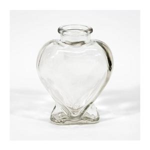 Skleněná láhev ve tvaru srdce 200 ml čirá obraz