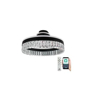 LED Stmívatelný přisazený lustr LED/75W/230V 3000-6500K černá + dálkové ovládání obraz
