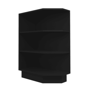 ArtExt Kuchyňská skříňka spodní ukončovací FLORENCE lesk | D6 30 Barva korpusu: Černá obraz