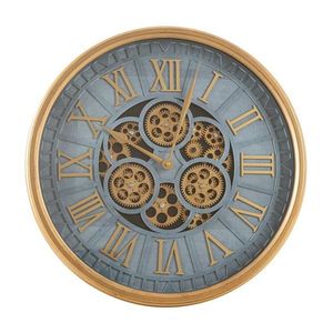 ArtFir Dekorativní hodiny 53 | modrá/zlatá 51 cm obraz