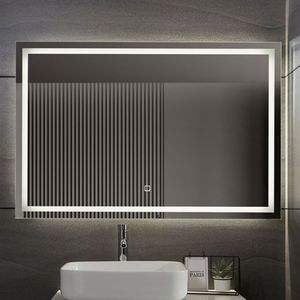 Aquamarin Koupelnové zrcadlo s LED osvětlením, 120 x 80 cm obraz