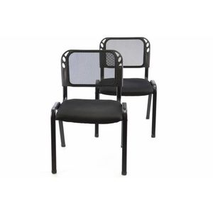 Garthen 38260 Sada stohovatelné kongresové židle 2 kusy - černá obraz
