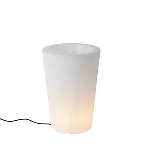 Venkovní stojací lampa bílá 60 cm květináč IP44 - Verano obraz