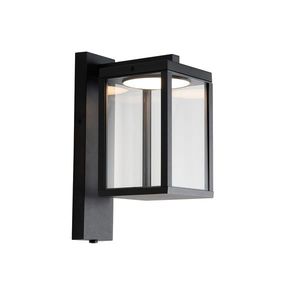 Venkovní nástěnná lucerna černá vč. LED a soumrakového čidla - Ferdinand obraz