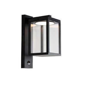 Venkovní nástěnná lucerna černá vč. LED pohybového senzoru - Ferdinand obraz