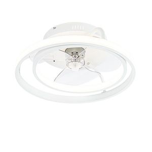 Stropní ventilátor bílý včetně LED s dálkovým ovládáním - Kees obraz