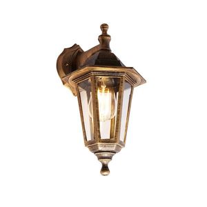 Starožitná venkovní nástěnná lampa zlatá IP44 - New Haven obraz