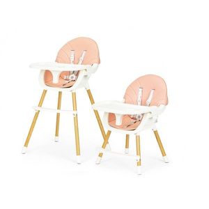 Dětská jídelní židlička 2v1 Colby EcoToys růžová obraz
