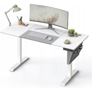 SONGMICS Elektricky nastavitelný psací stůl REDIKT 140 cm bílo-šedý obraz