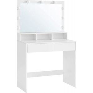 SONGMICS Kosmetický toaletní stolek Velisa 140 cm bílý obraz