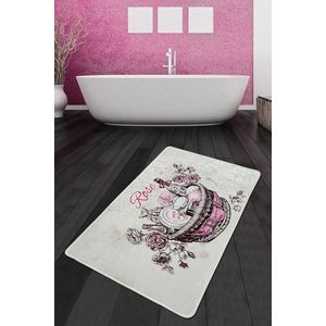 L'essentiel Koupelnová předložka Rose Basket Djt 70x120 bílá/růžová obraz
