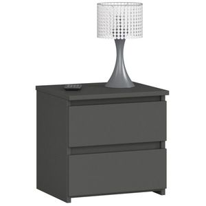 Ak furniture Noční stolek CL2 s 2 zásuvkami grafitově šedý obraz
