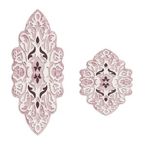 L'essentiel Sada 2 kusů koupelnových předložek Ornamental Powder růžová obraz