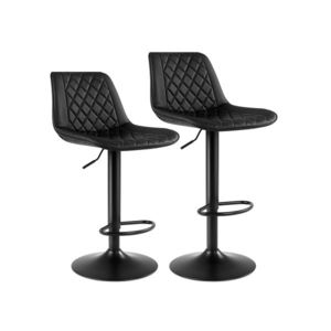 SONGMICS Sada dvou barových židlí Ricaro černá obraz