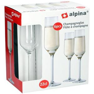 Alpina Sklenice na šampaňské 220ml 6ks obraz