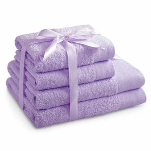 AmeliaHome Sada ručníků a osušek Amari světle fialová, 2 ks 50 x 100 cm, 2 ks 70 x 140 cm obraz