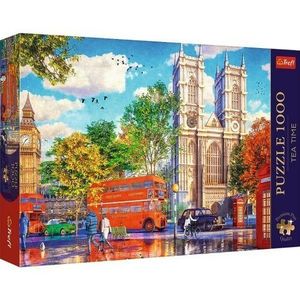 Trefl Puzzle Premium Plus Čajový čas: Pohled na Londýn, 1000 dílků obraz