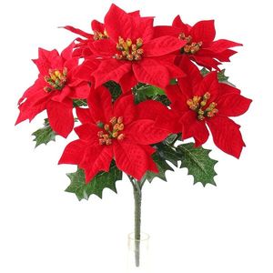 Umělá vánoční Poinsettie červená, 30 cm obraz