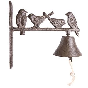 Litinový zvonek Ptáčci, 23 x 20, 8 x 8 cm obraz