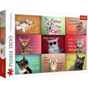 Trefl Puzzle Premium Plus Legrační kočičí tváře, 1500 dílků obraz