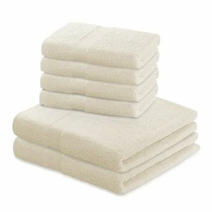 DecoKing Sada ručníků a osušek Marina krémová, 4 ks 50 x 100 cm, 2 ks 70 x 140 cm obraz