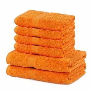 DecoKing Sada ručníků a osušek Marina oranžová, 4 ks 50 x 100 cm, 2 ks 70 x 140 cm obraz