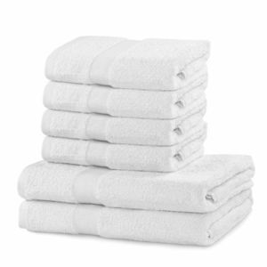 DecoKing Sada ručníků a osušek Marina bílá, 4 ks 50 x 100 cm, 2 ks 70 x 140 cm obraz