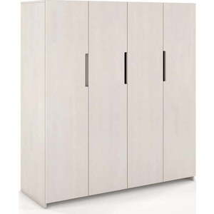 Bílá šatní skříň z borovicového dřeva 170x180 cm Bergman - Skandica obraz