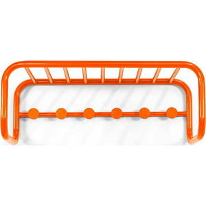 Oranžový kovový nástěnný věšák s poličkou Retro – Spinder Design obraz