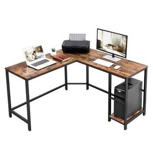 Rohový psací stůl MONA černá/hnědá obraz
