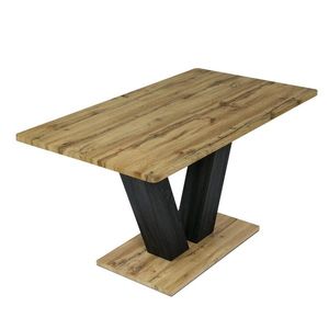Jídelní stůl PAVOL dub divoký/černá obraz