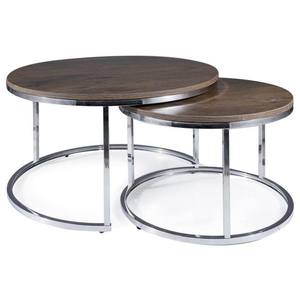 Konferenční stolek OTLONTO 2 ořech/stříbrná obraz