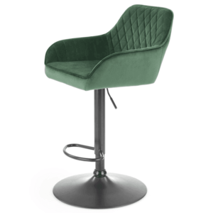 Barová židle SCH-103 tmavě zelená/černá obraz