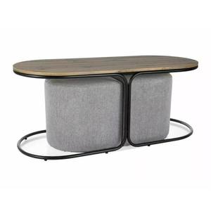 Konferenční stolek DEOL dub artisan/černá/šedá, set 3 ks obraz