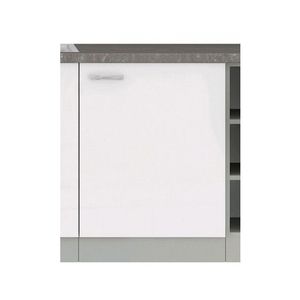 Dolní kuchyňská skříňka Bianka 60D, 60 cm, bílý lesk obraz