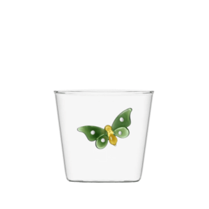 Pohár se zeleným motýlem 350 ml obraz