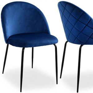 TZB Čalouněná jídelní židle FARGO samet modrá obraz