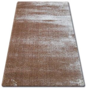 Dywany Lusczow Kusový koberec SHAGGY VERONA OWEN světle hnědý, velikost 133x190 obraz