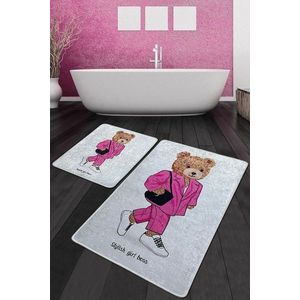 L'essentiel Sada 2 kusů koupelnových předložek Boss Girl růžová/šedá obraz