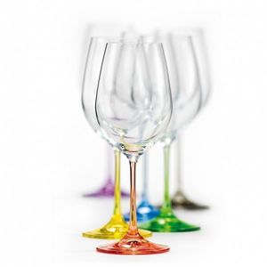 Crystalex Sklenice na víno VIOLA Rainbow 350 ml, 6 ks obraz