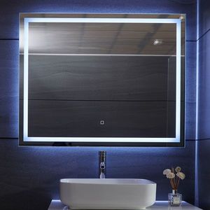 Aquamarin Koupelnové zrcadlo s LED osvětlením, 100 x 80 cm obraz