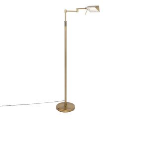 Designová stojací lampa bronzová včetně LED s dotykovým stmívačem - Notia obraz