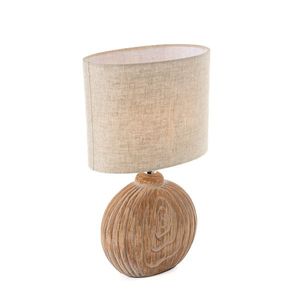Moderne tafellamp hout 39 cm incl. LED - Djo obraz
