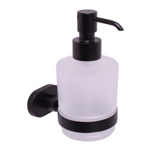 SLEZAK-RAV Dávkovač tekutého mýdla černá matná Koupelnový doplněk YUKON, Barva: černá matná YUA0303CMAT obraz