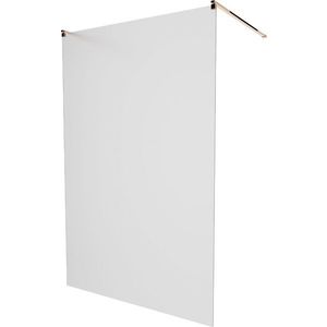 MEXEN/S KIOTO samostatně stojící sprchová zástěna 100 x 200, matné sklo 8 mm, růžové zlato 800-100-002-60-30 obraz