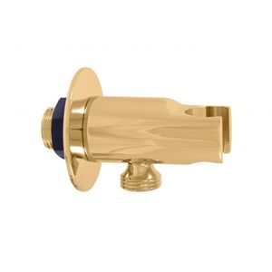 SLEZAK-RAV Držák sprchy s vývodem pro hadici zlatá kartáčovaná, Barva: ZLATÁ kartáčovaná , Povrchová úprava: PVD MD0614RZK obraz