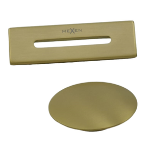 MEXEN Přepad UNI + zátka pro volně stojící vany zlatá kartáčovaná 5100-55 obraz
