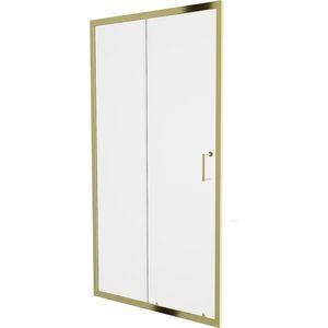 MEXEN Apia posuvné sprchové dveře 100, transparent, zlaté 845-100-000-50-00 obraz
